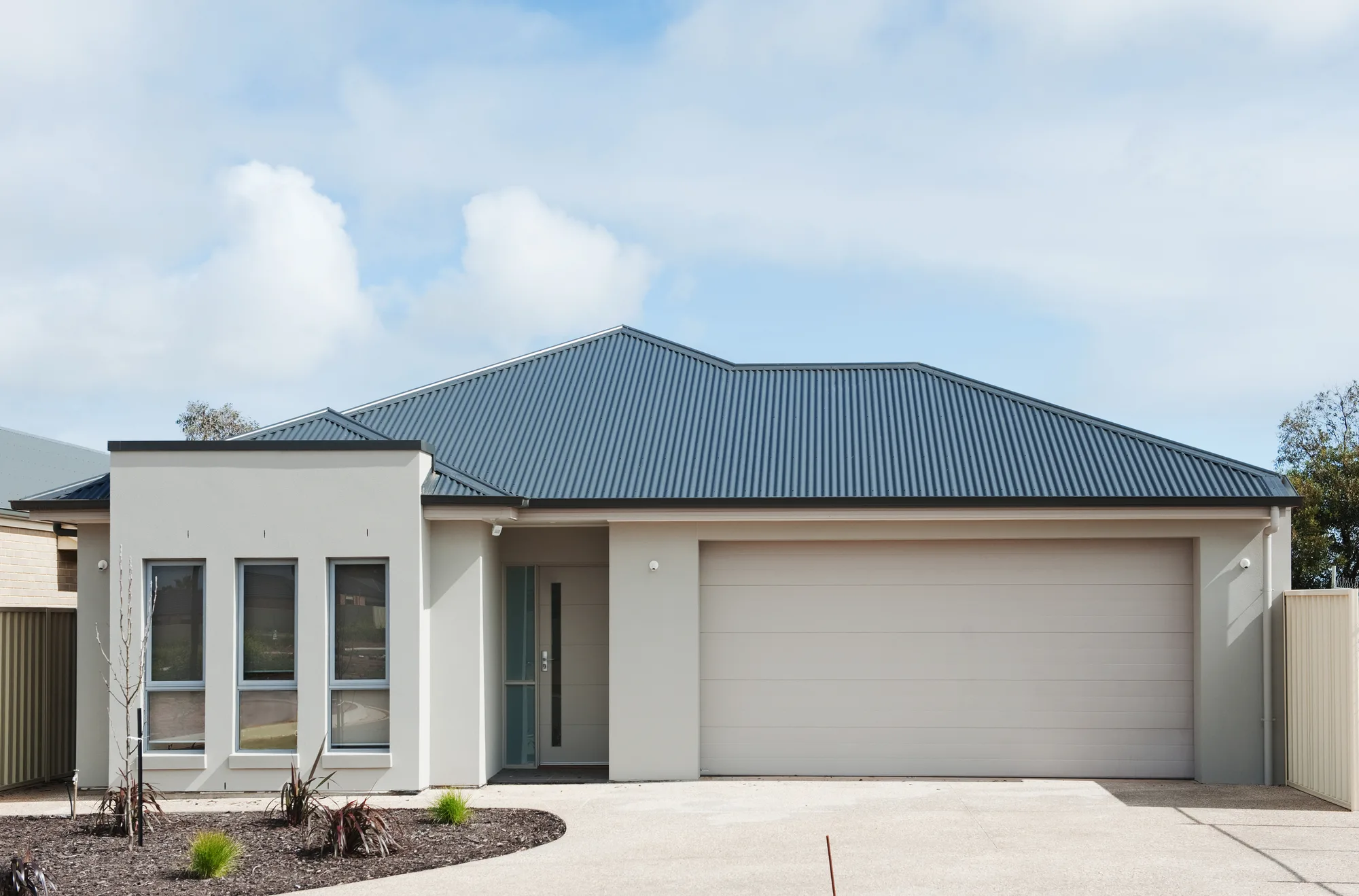 Plain concrete driveway finish